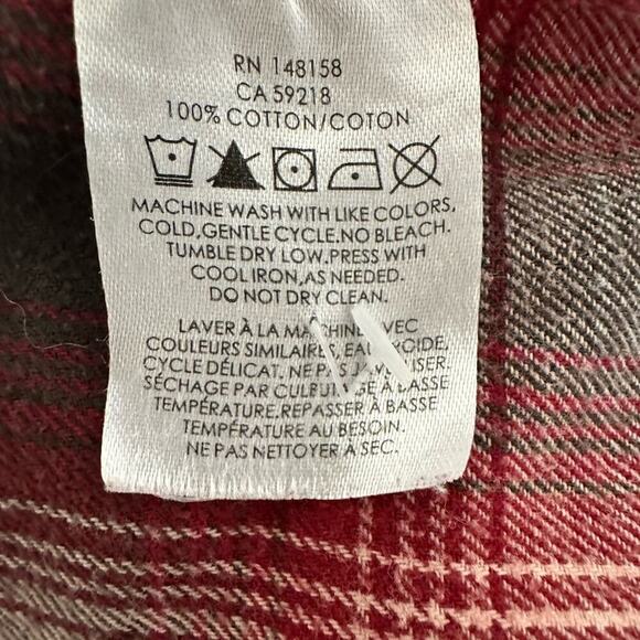 Pendleton Flannel Button Up Shirt Collarless Women's M - Picture 5 of 5